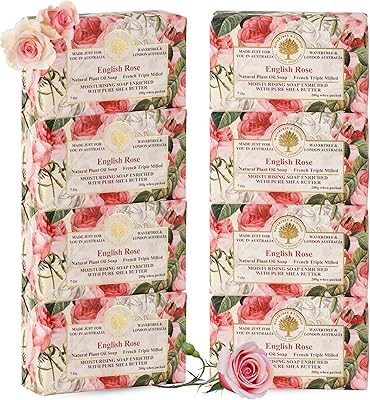 Wavertree & London English Rose Scented Soap Bars (8 x 7oz)