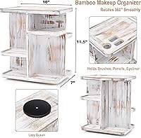 Sorbus 360° Makeup Organizer - Grey Rustic Wood — image 3