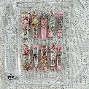 MellowBells The Pink Palace Handmade Press on Nails 10Pcs Review