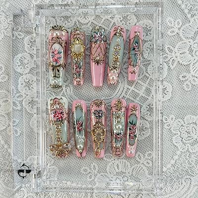 MellowBells The Pink Palace Handmade Press on Nails 10Pcs
