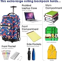 J World Sundance Rolling Backpack for Laptops, 20-inch, Vintage Rose — image 3