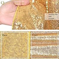 QueenDream 8ft x 8ft Gold Sequin Backdrop Curtain — image 6
