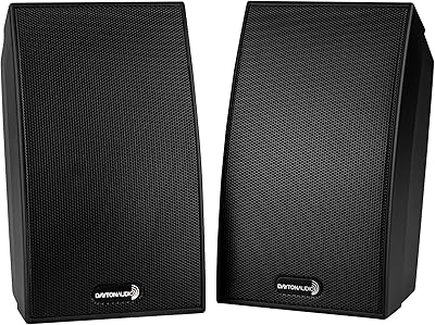 Dayton Audio SAT-BK 3-3/4″ 2-Way Satellite Speaker Pair