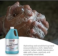 Sanit Silky Clean Antibacterial Liquid Gel Hand Soap Refill, Coconut, 1 Gallon — image 4