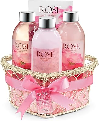 Freida and Joe Heart Pink Rose Spa Bath and Body Gift Set
