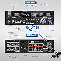 Pyle PREA90WBT 6-Channel Bluetooth Hybrid Home Amplifier — image 2