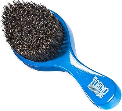 Torino Pro Wave Brush #350 - Medium Curve, Boar Bristles, Blue