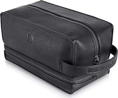 Make Life Exclusive Men's Leather Toiletry Bag