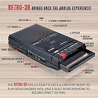 QFX RETRO-39 Portable Shoebox Cassette Tape Recorder — image 3
