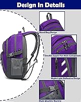 ProEtrade Laptop Backpack for College, Travel, and Work (Purple, 15.6-inch) — image 3