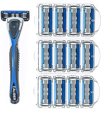 Personna Men's 5-Blade Razor System with 12 Replacement Cartridges
