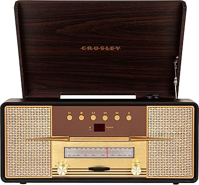 Crosley CR7016A-MA Rhapsody 7-in-1 Bluetooth Turntable