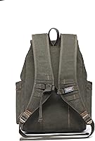 KAUKKO Vintage Casual Canvas and Leather Rucksack Backpack — image 6