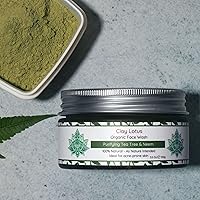 Clay Lotus Organic Face Wash - Acne-Prone, Oily Skin Cleanser with Tea Tree Oil & Neem, 3.5oz — image 6