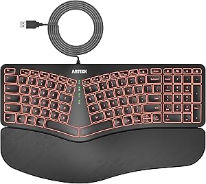 Arteck Ergonomic USB Wired Keyboard with Wrist Rest Review