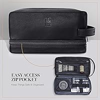 Make Life Exclusive Men's Leather Toiletry Bag — image 3