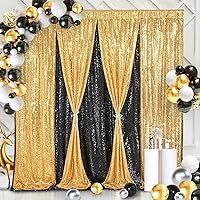 QueenDream 8ft x 8ft Gold Sequin Backdrop Curtain — image 4