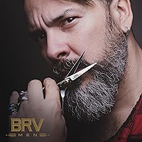 BRV MEN Left Handed Beard & Mustache Scissors 5.5″ - Silver — image 5