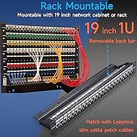 Lysymixs 24 Port RJ45 Patch Panel Cat7 STP Feed Through — image 6