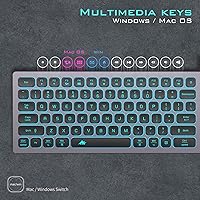 POWZAN KB770 Aluminum Quiet Wired Backlit Keyboard — image 6