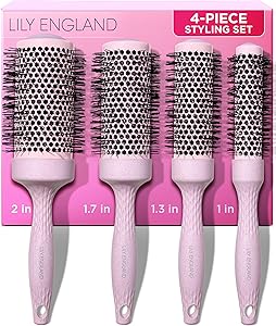Lily England Round Blow Dry Brush Set (Pink)