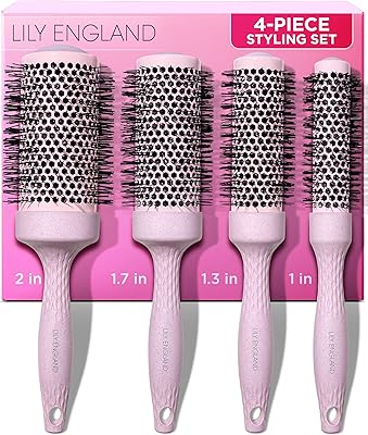 Lily England Round Blow Dry Brush Set (Pink)
