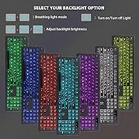 Luzarriba Backlit Large Print Wireless Keyboard and Mouse Combo — image 5