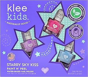 Klee Kids Water-Based Peelable Nail Polish Starry Sky Kiss 30mL Review