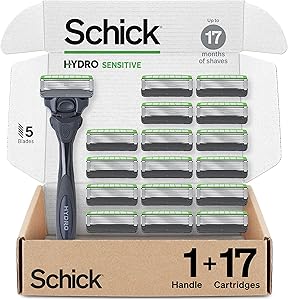 Schick Hydro Sensitive Razors for Men with 17 Blade Refills Review