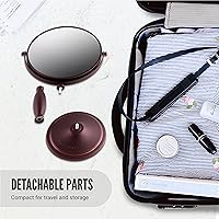 OVENTE 8" Tabletop Makeup Mirror with 1X/7X Magnification — image 5