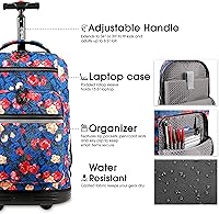 J World Sundance Rolling Backpack for Laptops, 20-inch, Vintage Rose — image 5
