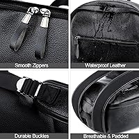 weiatas Black Leather Laptop Backpack — image 5