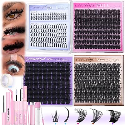 Geeneiya 5 Styles Lash Clusters Kit
