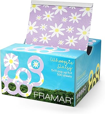 Framar Daisy Hair Foils - 500 Sheets, Floral Pattern