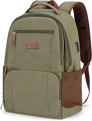 Tzowla Canvas Laptop Backpack 15.6″