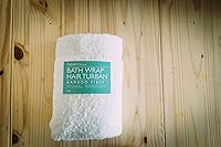 FABBRICA HOME Super Absorbent Quick Dry Spa Bath Wrap and Hair Turban Set, One-Size, White — image 3