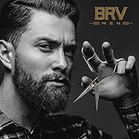 BRV MEN Left Handed Beard & Mustache Scissors 5.5″ - Silver — image 8