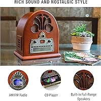 Crosley CR32D-PA Cathedral Retro AM/FM Radio CD Player with Bluetooth Speakers — image 6