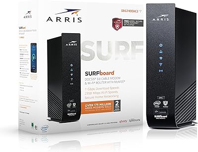 ARRIS Surfboard SBG7400AC2 Cable Modem/Wi-Fi Router with McAfee