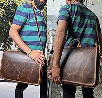Rustic Town Leather Messenger Bag for Men 14″ Laptop Bag — image 6