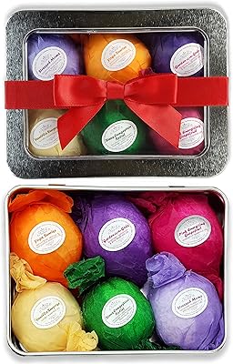 Rejuvelle Bath Bomb Gift Set USA - 6 Vegan Essential Oil Fizzies