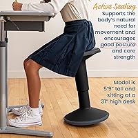 ECR4Kids SitWell Wobble Stool, Eggplant — image 4