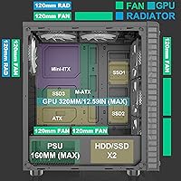 MOROVOL R7 ATX Gaming PC Case — image 6