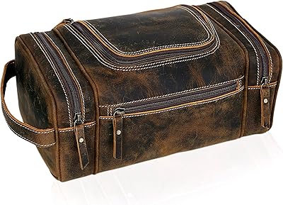 VC Vintage Couture Leather Toiletry Bag for Men