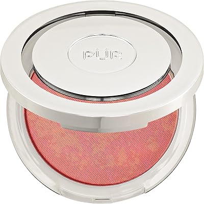 PÜR Blushing Act Skin Perfecting Powder, Pretty in Peach, 0.28 Oz