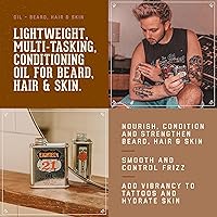 18.21 Man Made Hair, Skin & Beard Oil - Noble Oud, 2oz — image 2